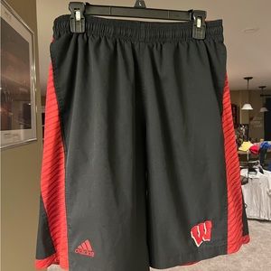 Adidas Men’s Med Wisconsin Badgers Athletic Shorts